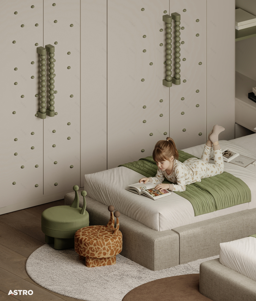 儿童卧室设计丨沙特阿拉伯丨Astro Architects-11
