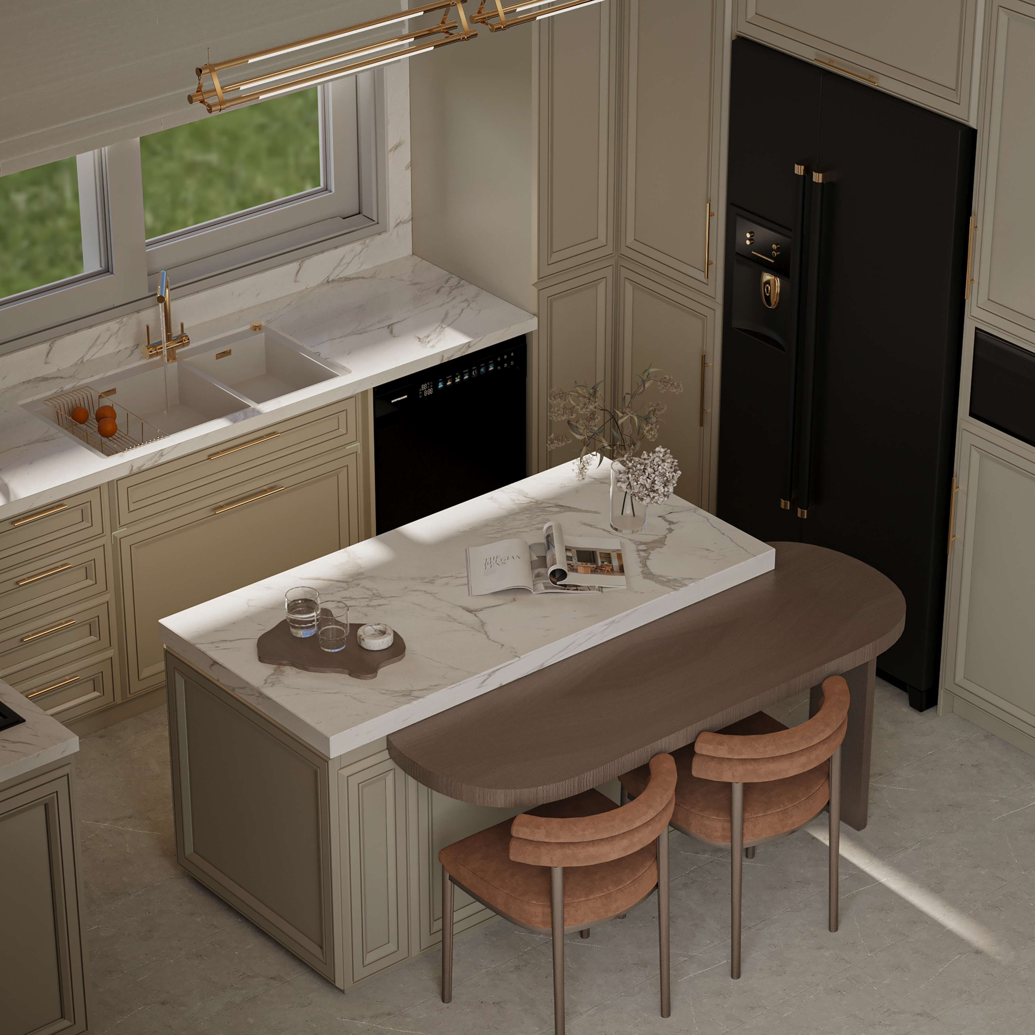 当代客厅与厨房设计丨约旦安曼-13