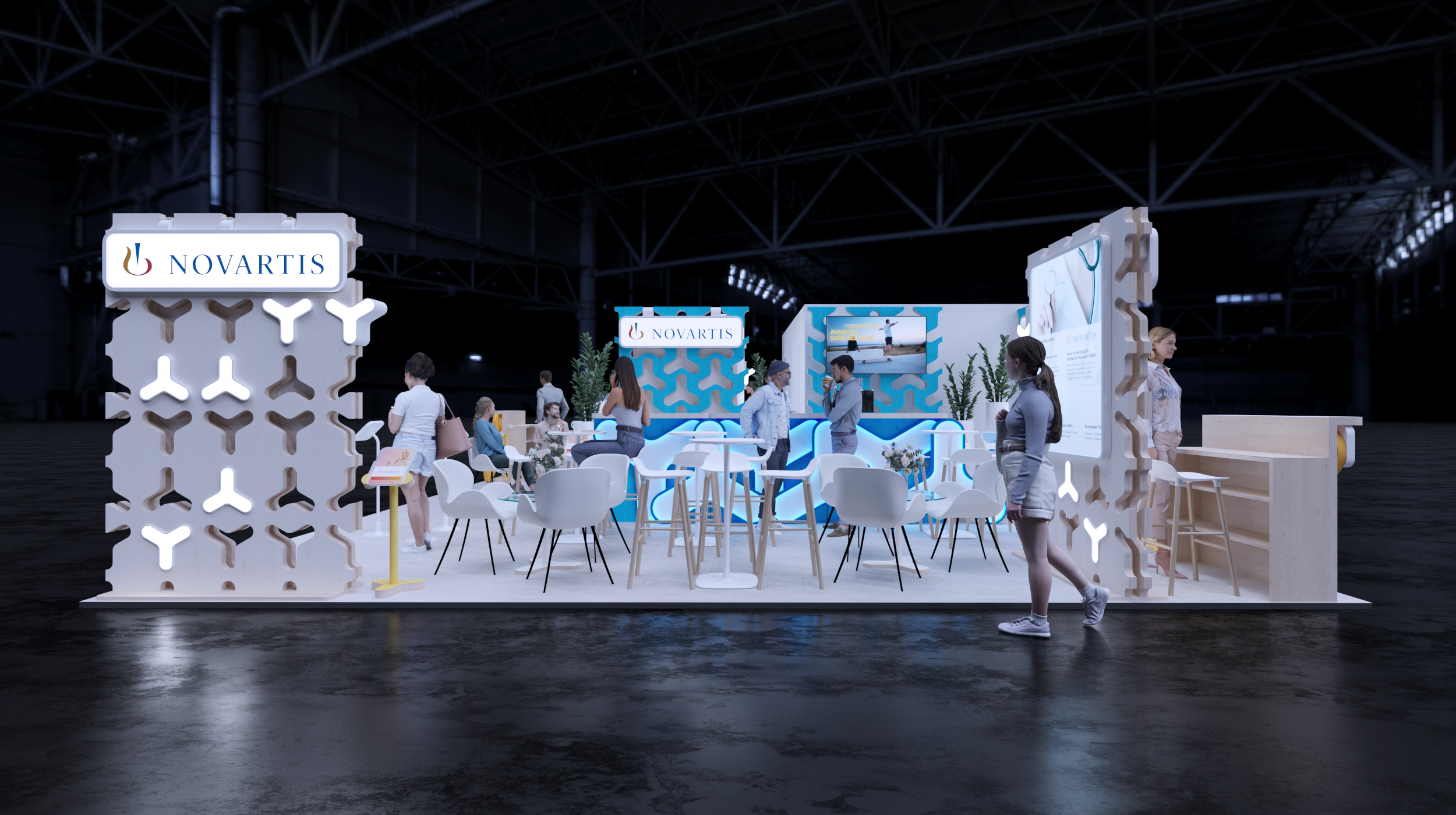 Novartis. Modular exhibition stand, 72 sq.m.-4
