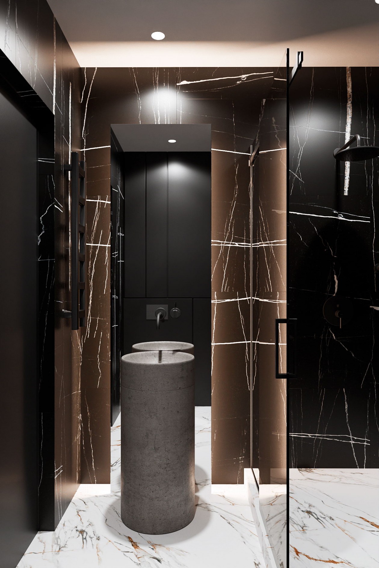 原木与大理石的碰撞 营造现代空间的品质感-11