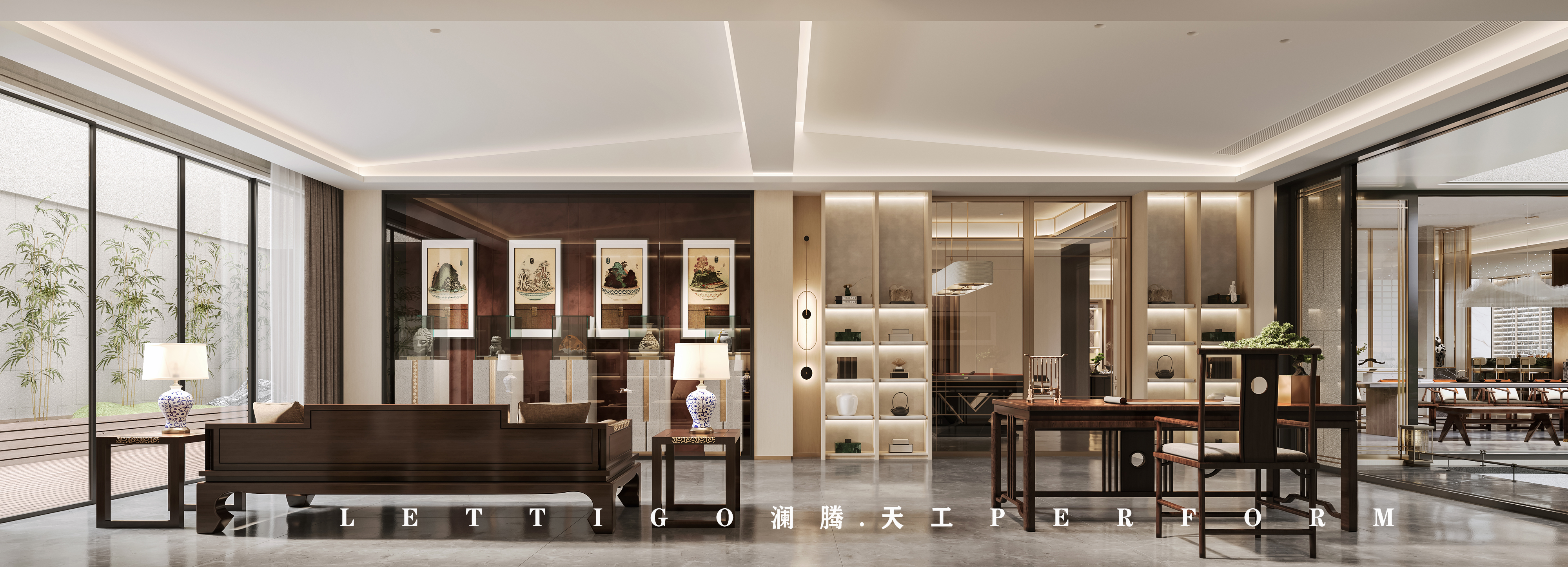 现代中式别墅大宅设计-16