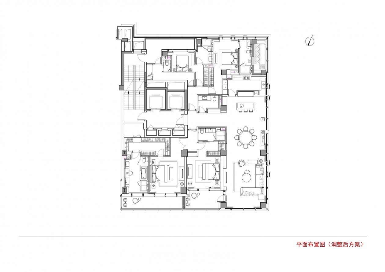 现代别墅设计典范 | 实景+CAD 施工图++ 概念方案-34