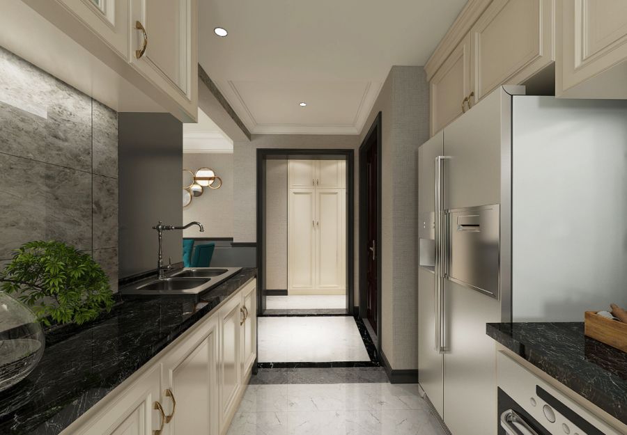 爱马仕橙&孔雀蓝撞出高级感,美式混搭打造优雅轻奢家居-88