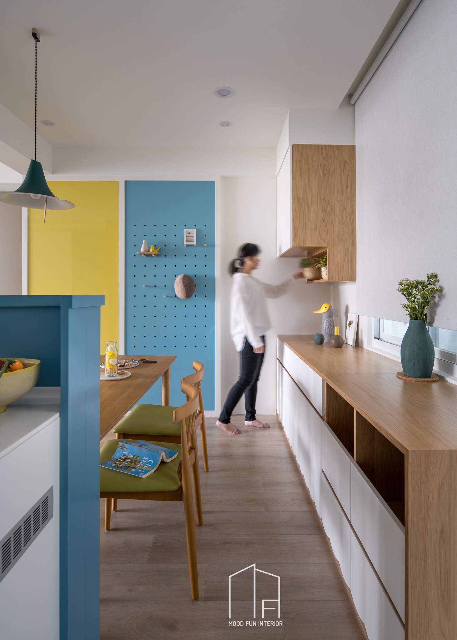 穆丰空间设计 | 88㎡北欧老屋翻新，色彩缤纷安全舒适-16