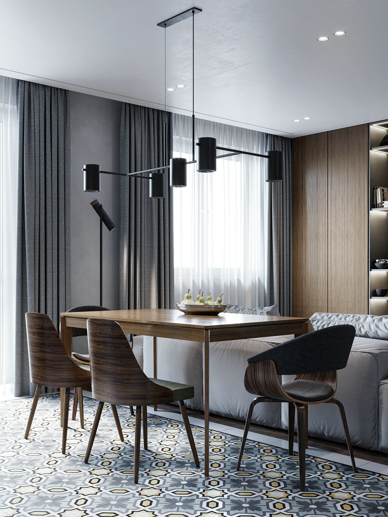 乌克兰90㎡ 蓝色系空间设计充满了浪漫与诗意-3