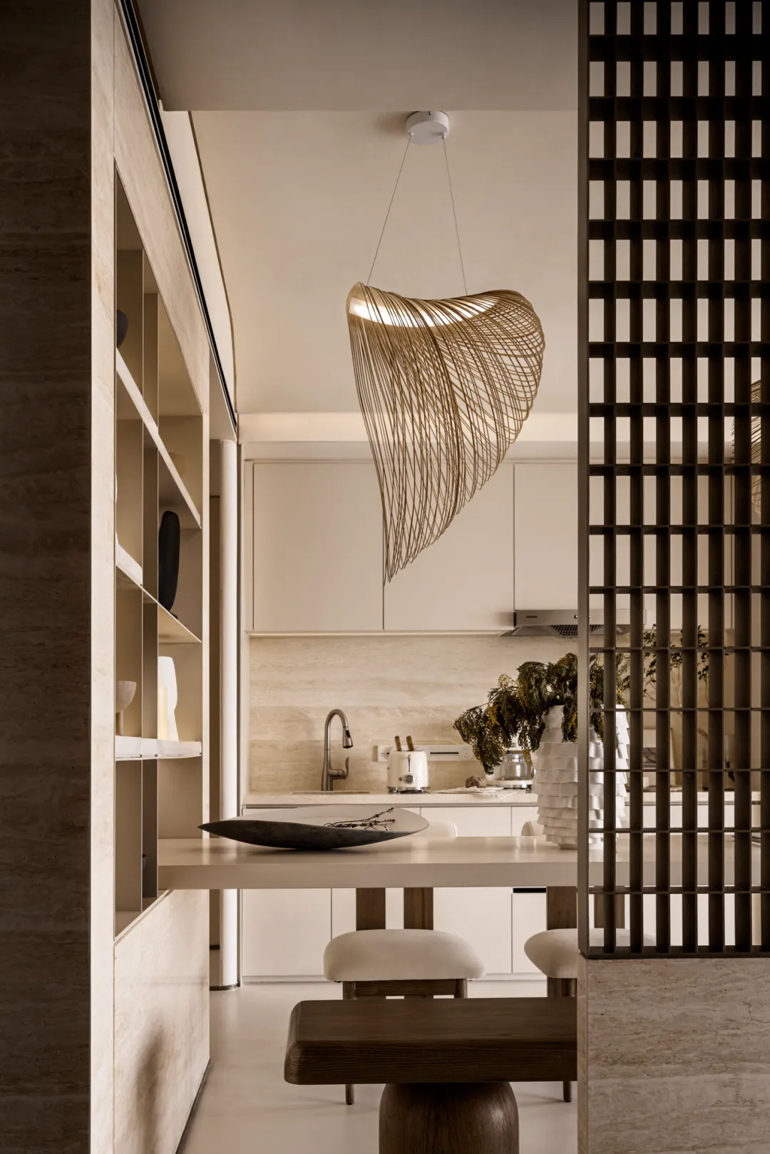 100㎡“静奢风”天际样板间设计，满满的高级感丨唐忠汉-13