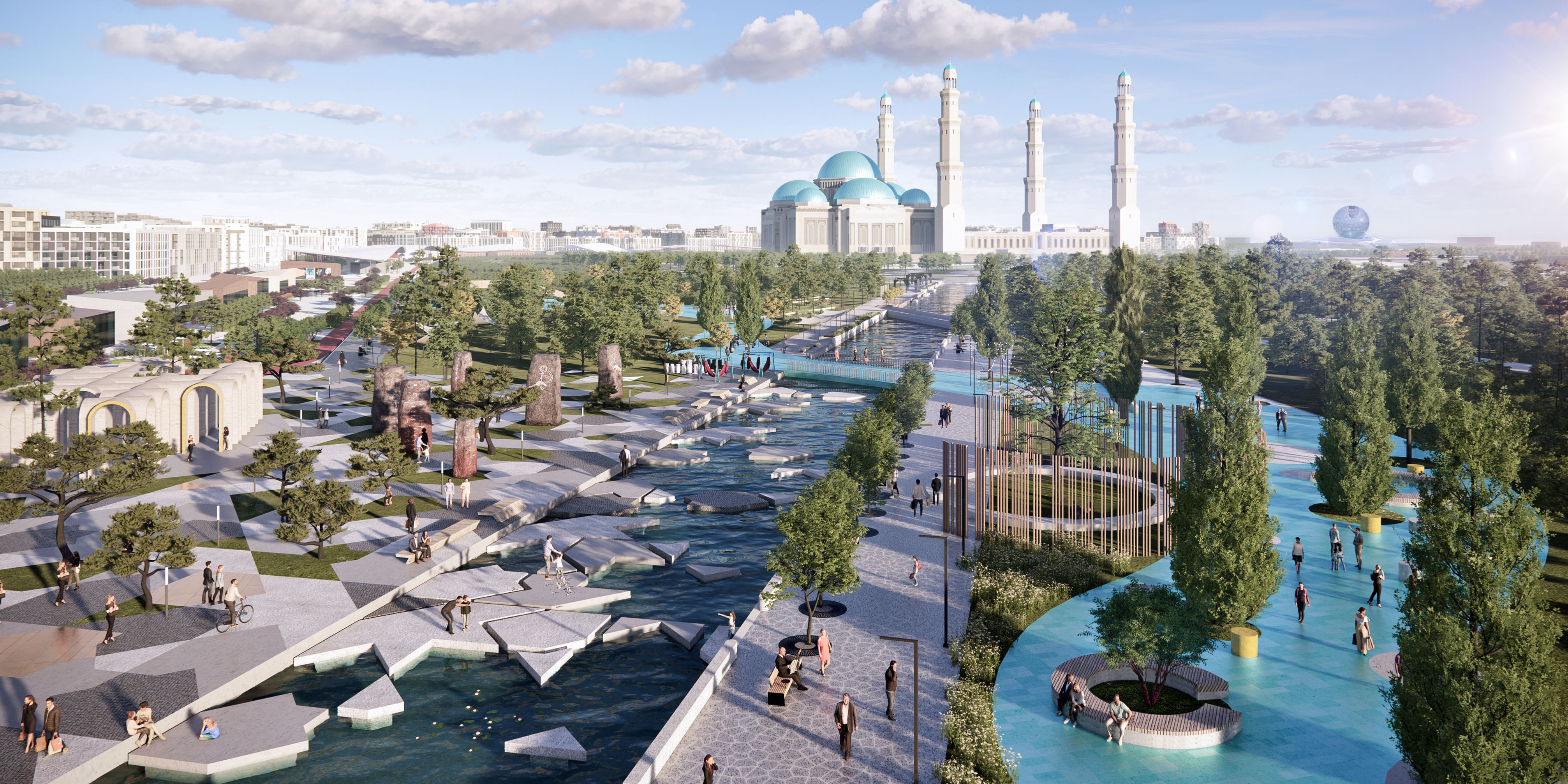 GRAND MOSQUE周边开发项目丨哈萨克斯坦丨LEVEL80 | architects（团队成员众多）-37