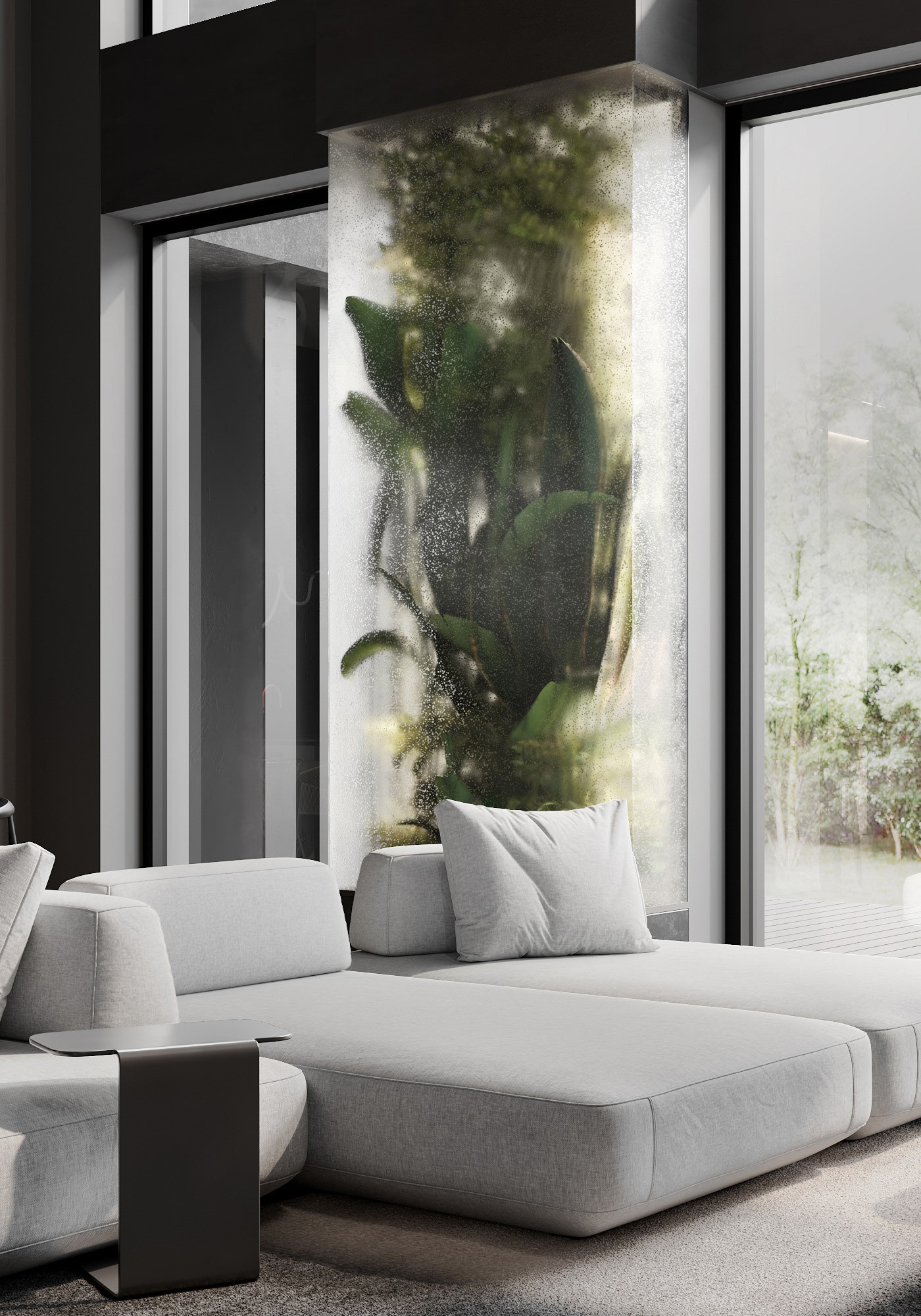 高级黑色系住宅设计 这也太有设计感了吧！-3