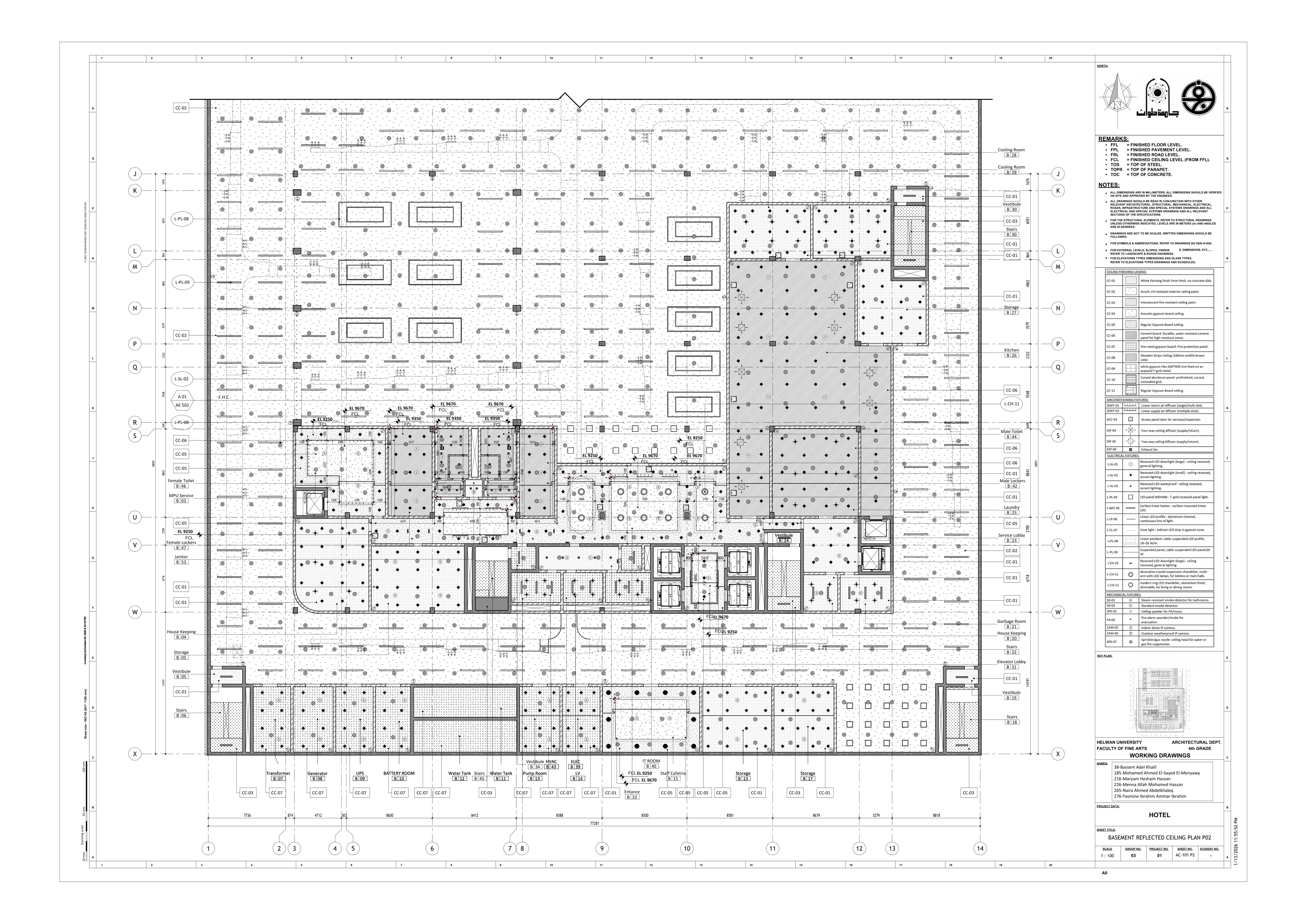Blue Hotel | 3-Star Hotel Working Drawings-54