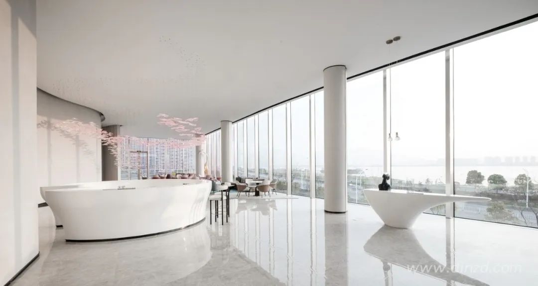 外滩·江月湾售楼处 | 现代简约融合自然之美-19