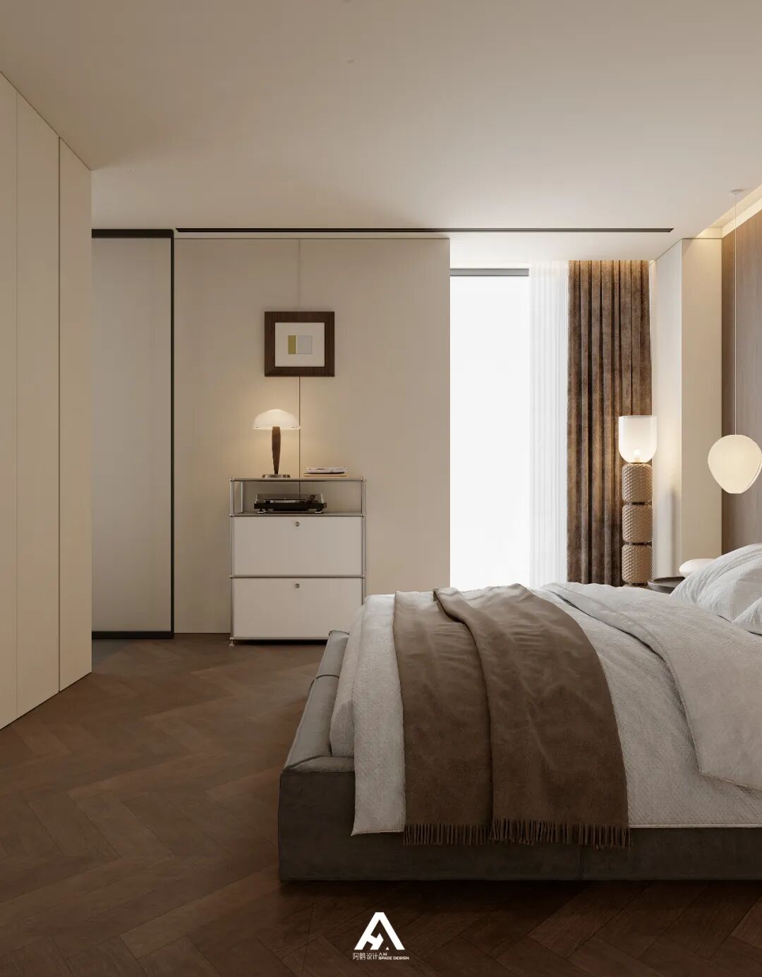 南昌阿鹤设计|210m²滨江大平层，游走在空间里！-56