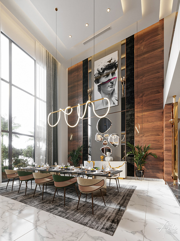 豪华餐饮和起居厅丨沙特阿拉伯利雅得-5