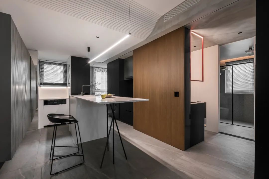 《星际穿越》几何美学,打造单身男业主的精致空间-38