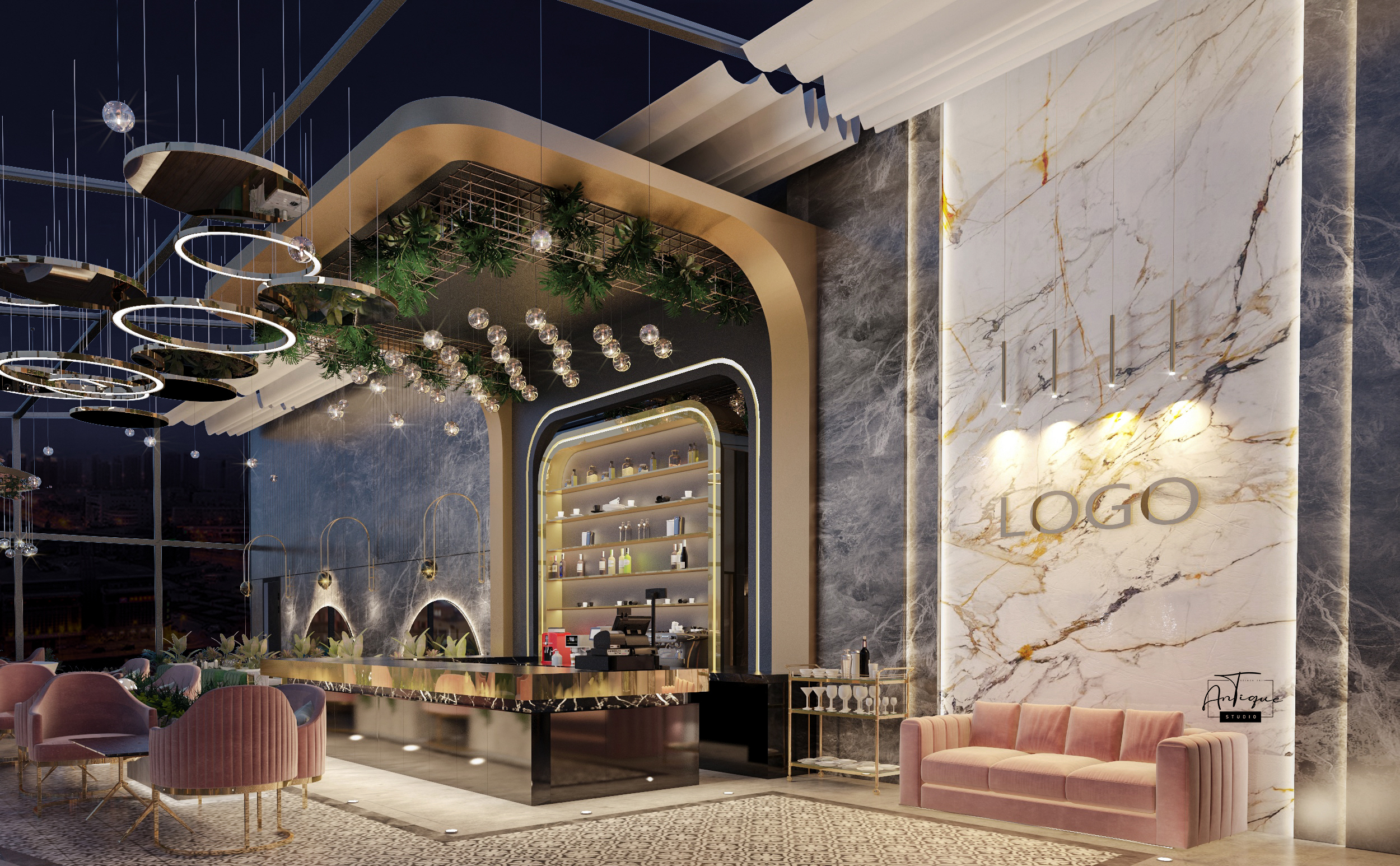 屋顶餐厅丨ANTIQUE Studios-18