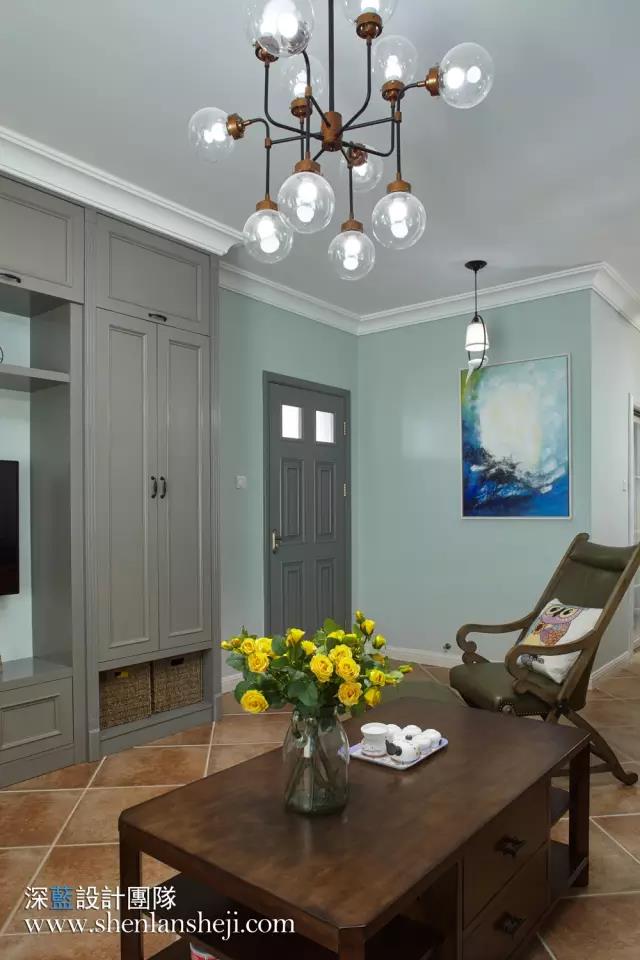 夏日抹茶——120㎡简约美式小清新-29