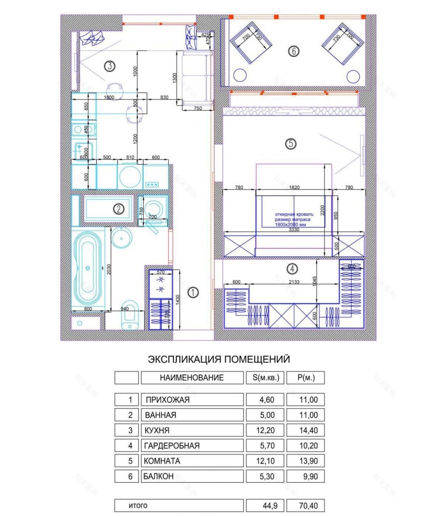 ЖК «Новое Тушино» 45平公寓室内设计丨俄罗斯莫斯科丨Diana-74