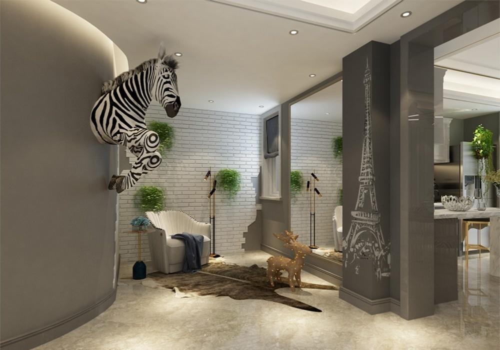 尚层别墅装饰打造轻奢御锦联排别墅-1