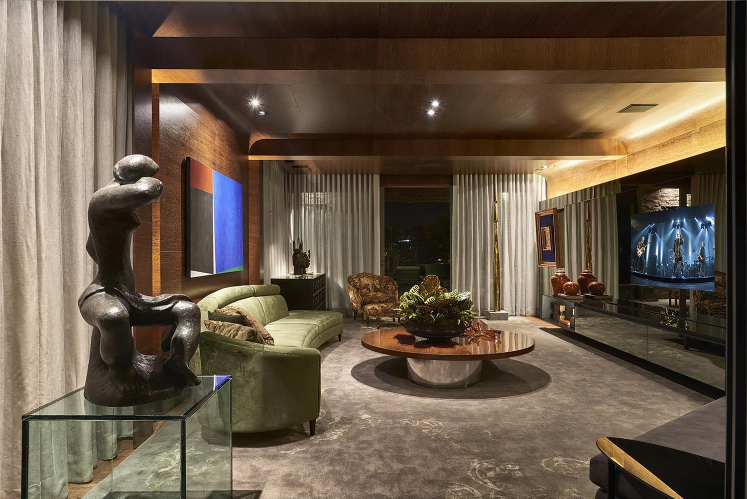 巴西 Sala Lounge e Varanda | 木质与现代的完美结合-1