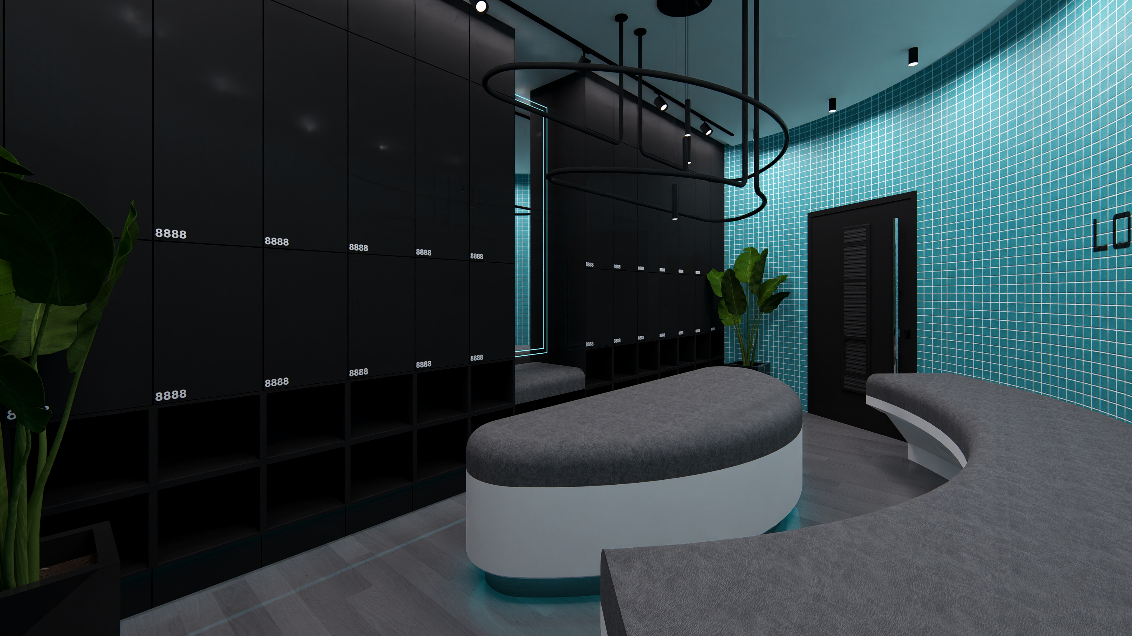 Restrooms I Showers I Lockers Interior design-16