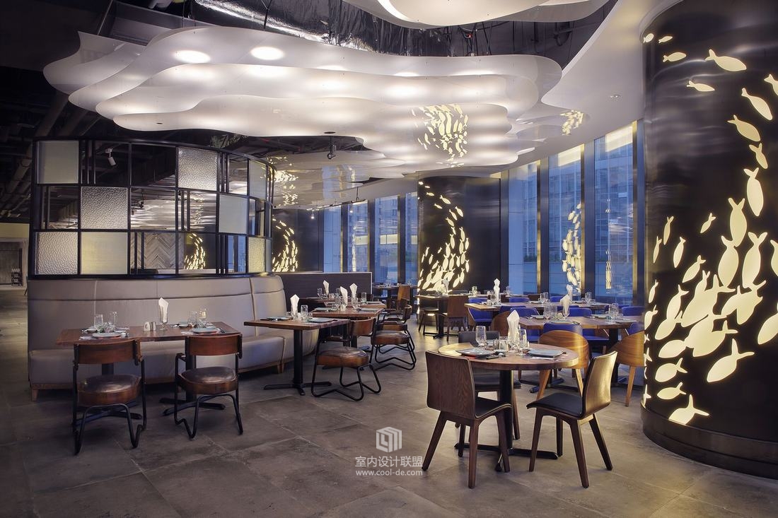 鱼鲜生海鲜餐厅--来轩建筑装饰设计-12