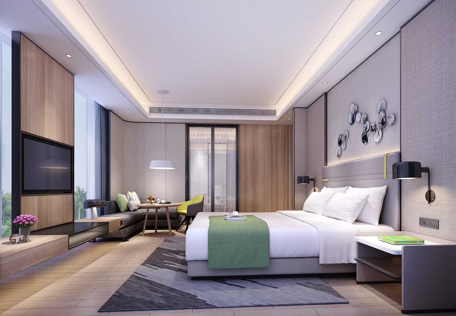 假日酒店 · 绿色温馨的现代设计-9