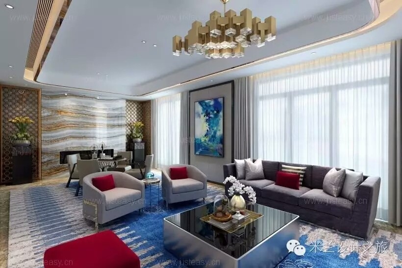 简约灰色调现代客厅设计案例-9