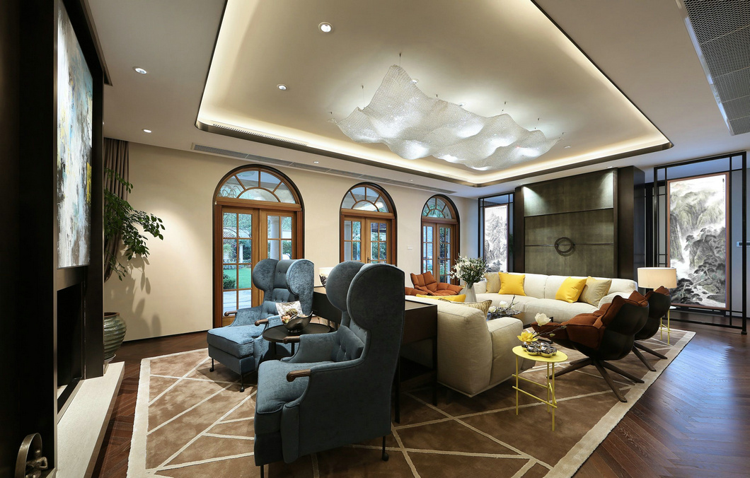 豪华别墅 现代风格付雨鑫陈设设计——桃花源别墅E户型-15