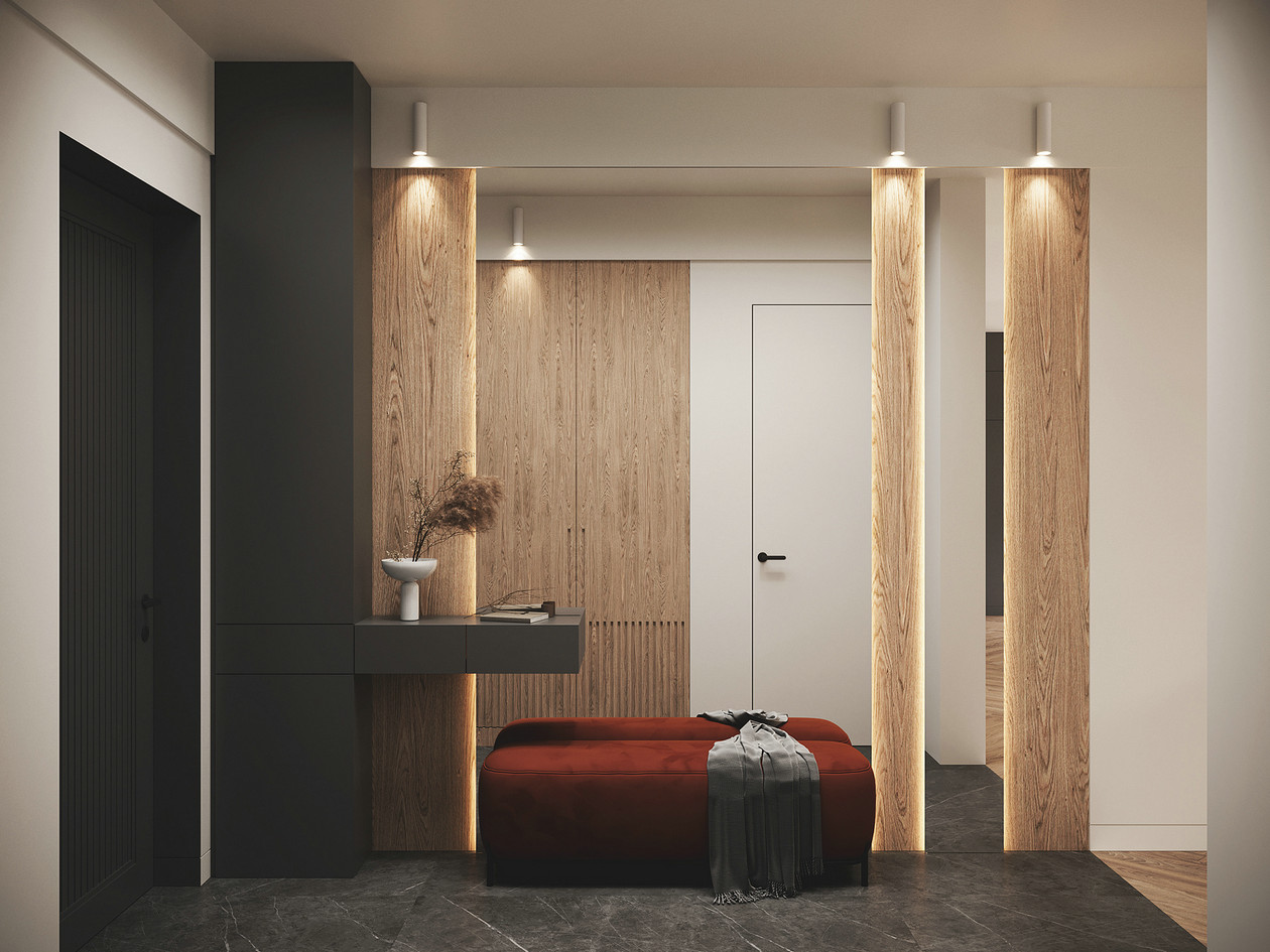 原木+橘色 室内设计-0