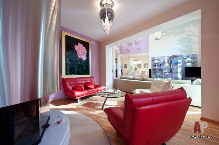 尼古拉山上带花卉主题的新艺术风格别墅室内设计丨Серов Егор-22