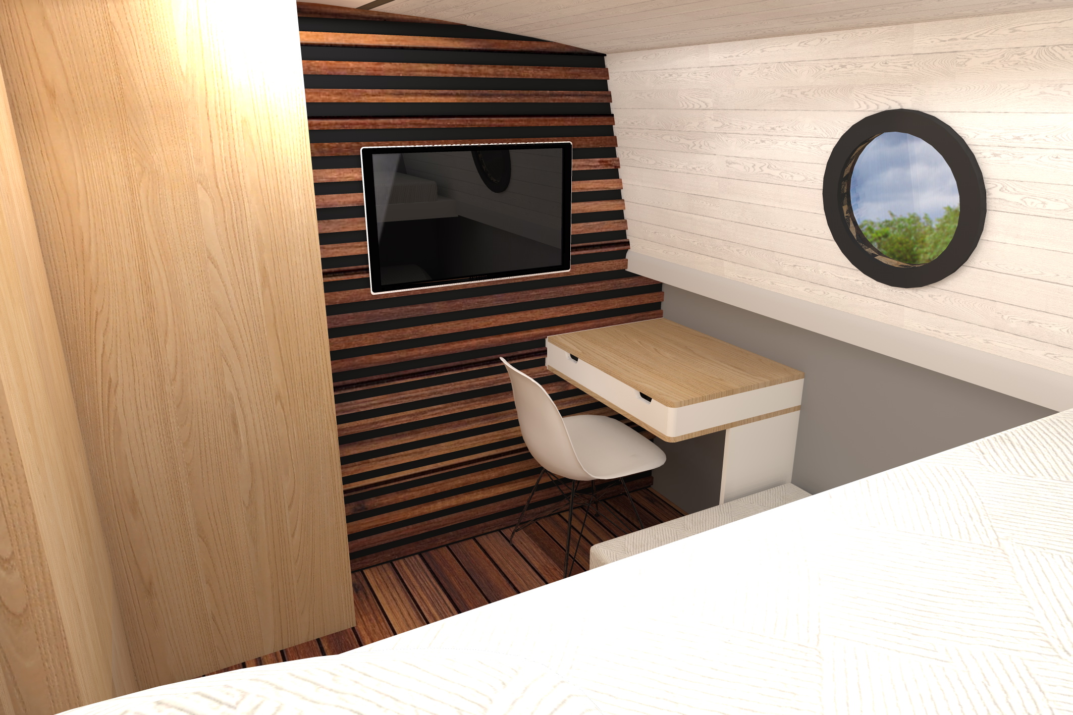 Black&WHITE CANAL BOAT INTERIOR CRICK BOAT LAYOUT3-37