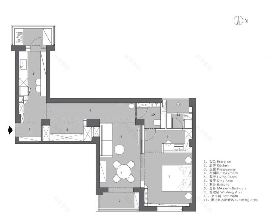 70㎡小黑屋变身法式“奶色治愈系”丨中国北京丨云深空间设计事务所-11