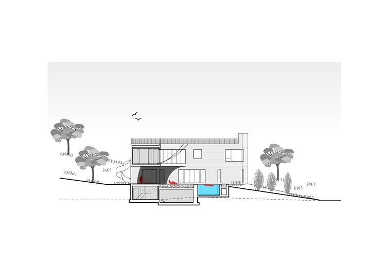 雪上度假胜地中的曲线住宅-19