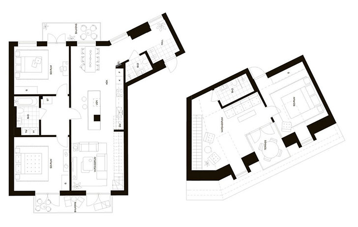 斯德哥尔摩优雅现代双层 loft-29