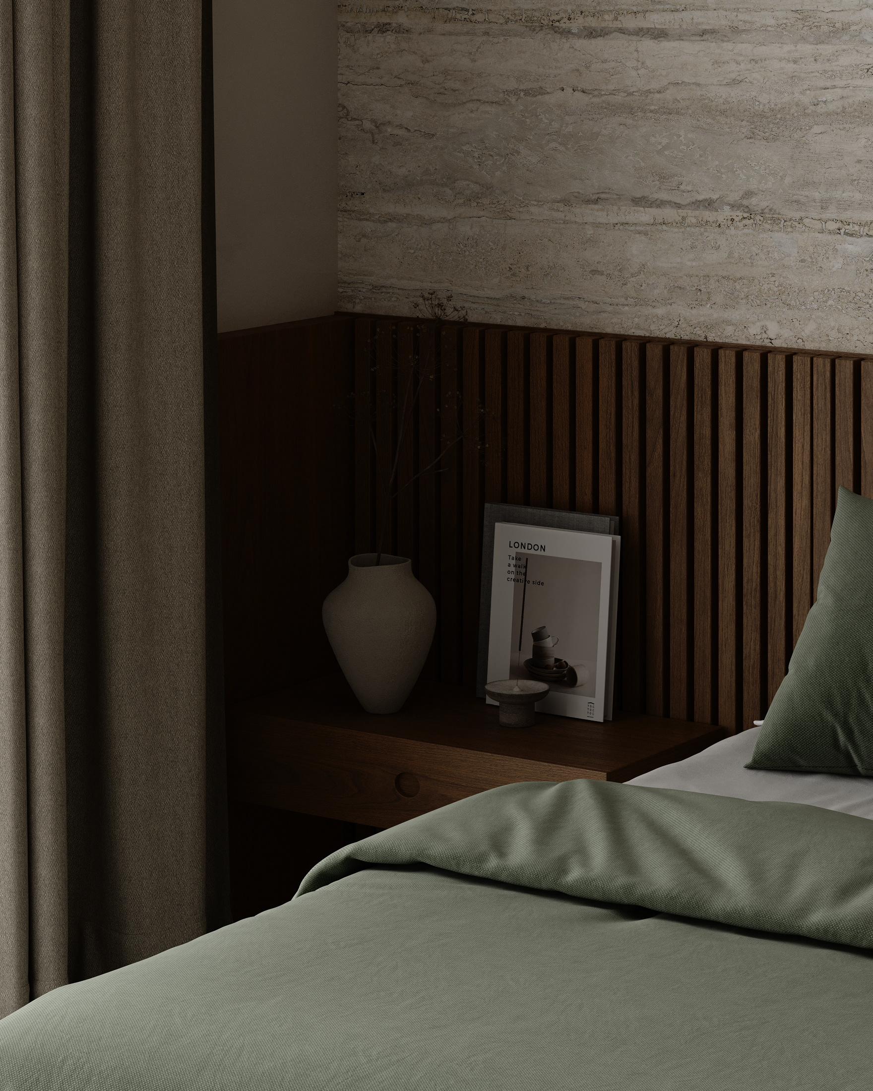 当代侘寂风格卧室丨阿联酋丨ESRAA ALEMAM-14