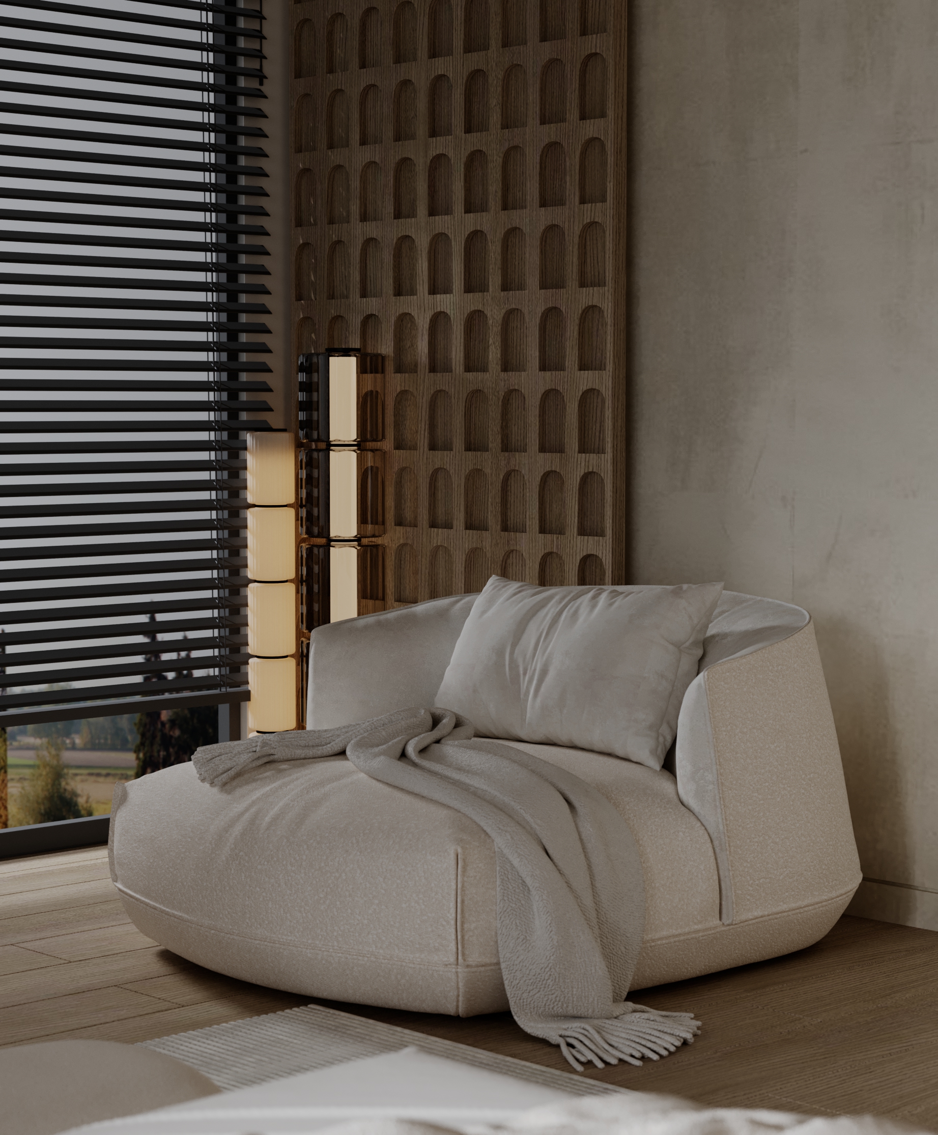 日式斯堪的纳维亚简约风格卧室丨EgyptCairo-7