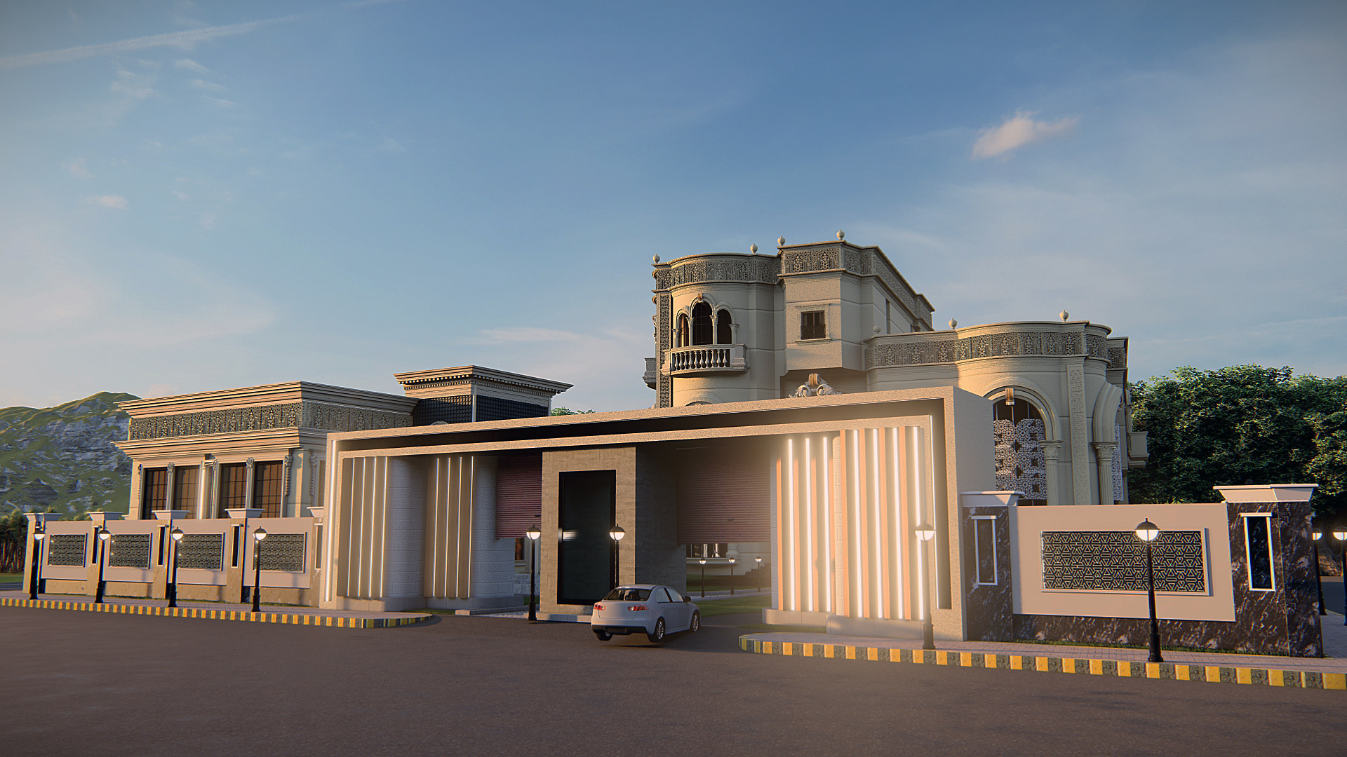 تصميم لقصر مع ديوانيه بالمملكه العربية السعودية-4