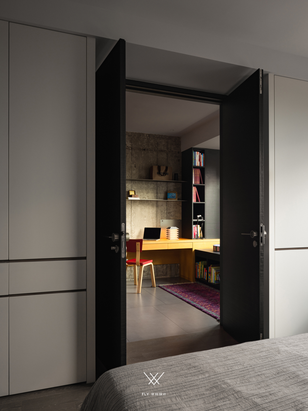 精装房改造 · 包豪斯基因与蒙德里安色彩的碰撞丨中国杭州丨菲拉设计(FLY DESIGN)-52