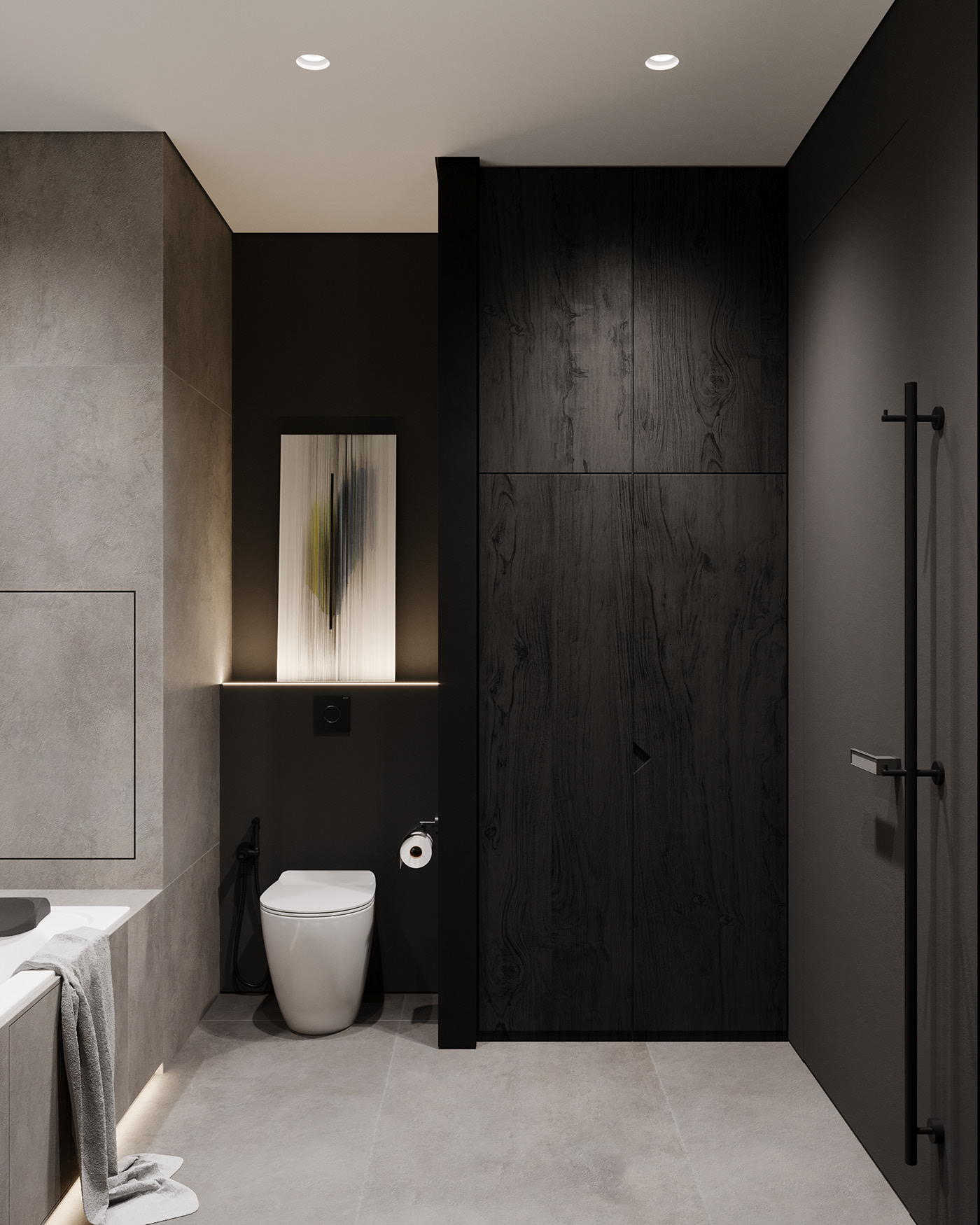 83㎡深色系小空间公寓设计-20