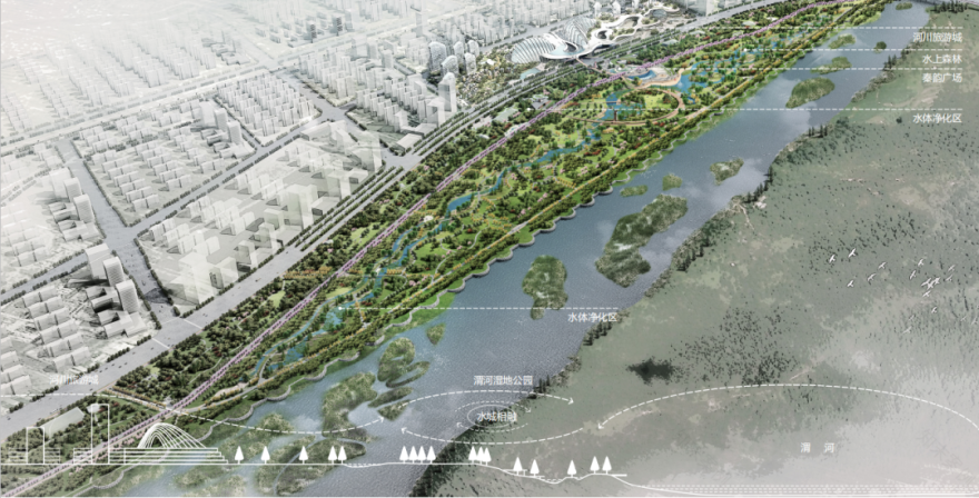 西咸新区渭河湿地公园 | 水生态修复与地域文化融合的典范-0