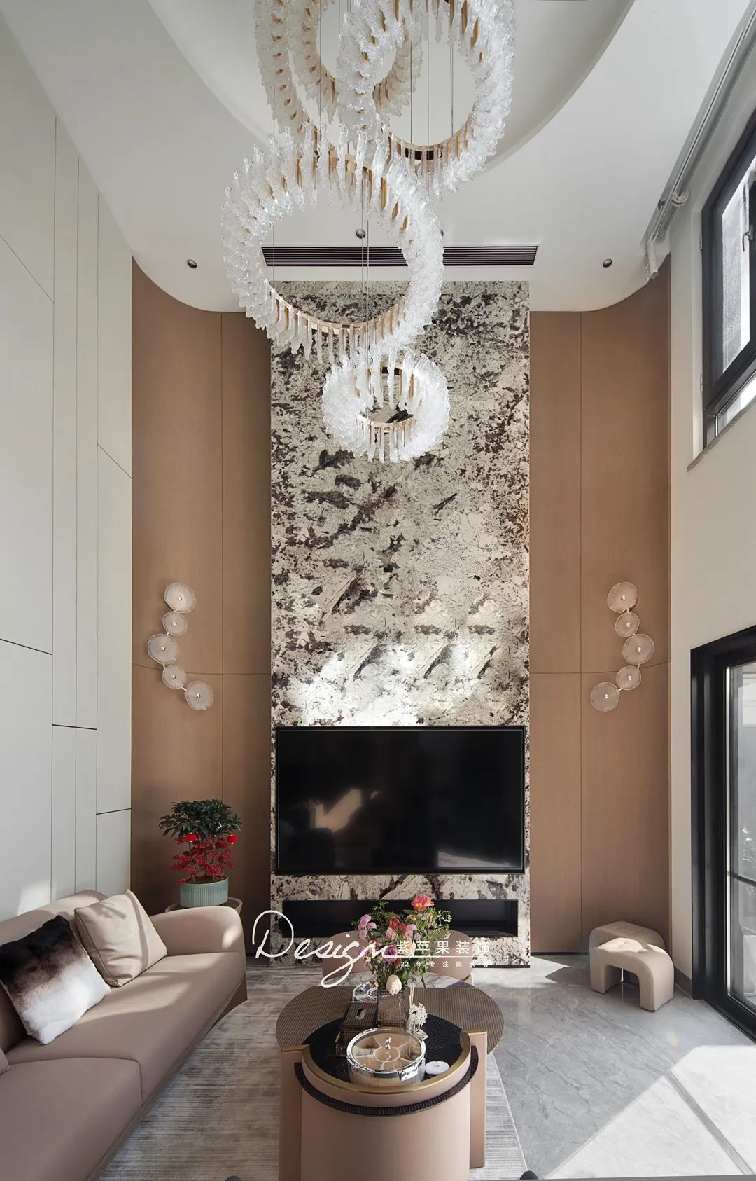 300㎡木质与石材奏响现代风的自然和弦丨紫苹果全案设计-17