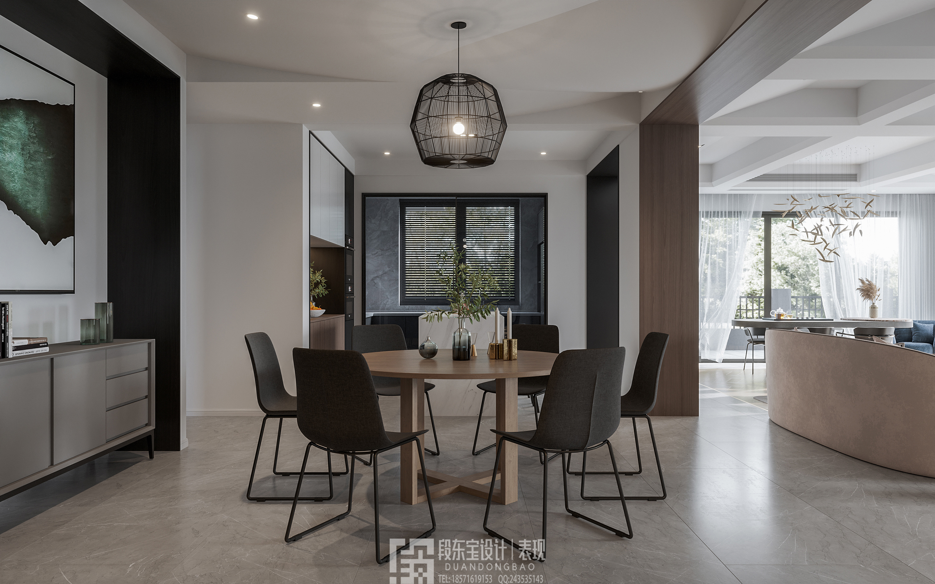 大平层现代风格写实效果图-7