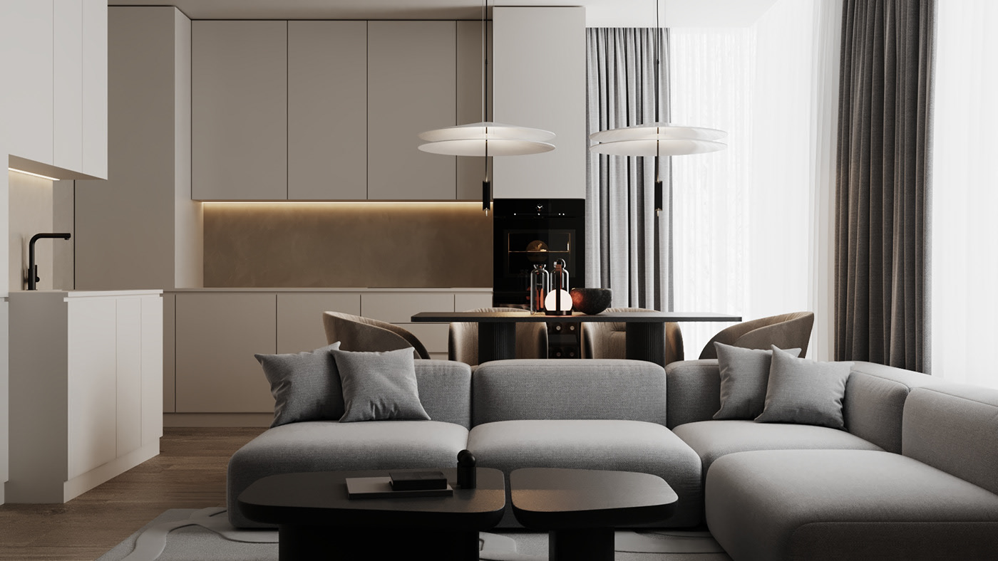 高级灰色系小空间公寓设计-2