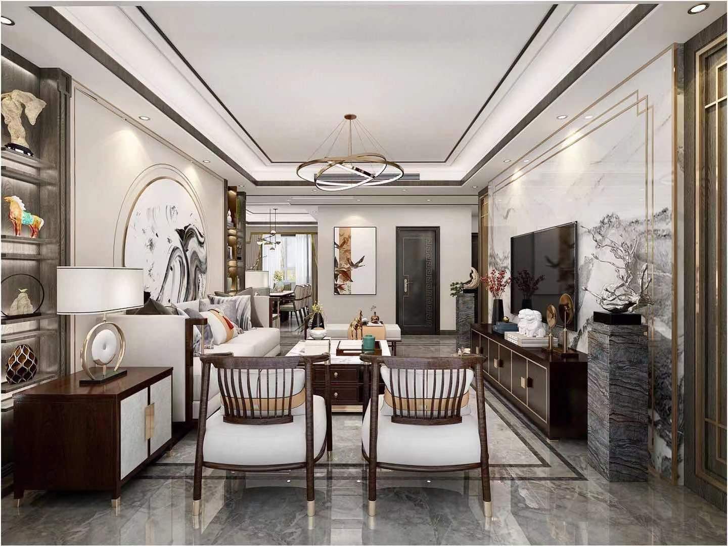 新中式—中式元素与现代材质的巧妙兼柔！                     -0