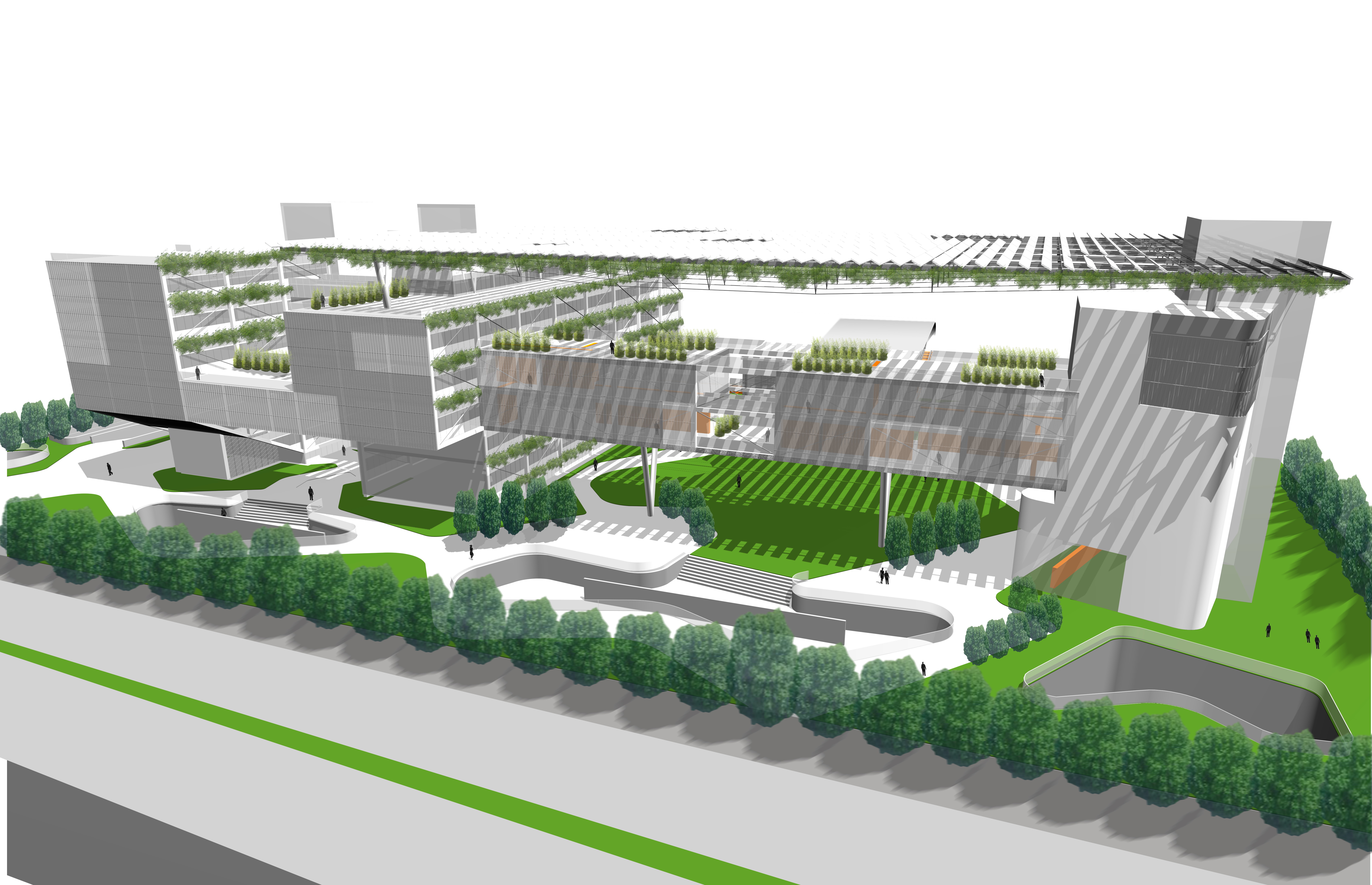 绿色雕塑双塔 · 农村电力公司总部-7