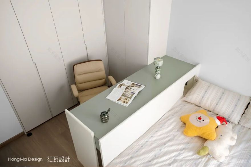 红瓦设计·实景案例丨131㎡精装改现代简约,双移门后居然暗藏玄机,这样设计多出两间房!-59