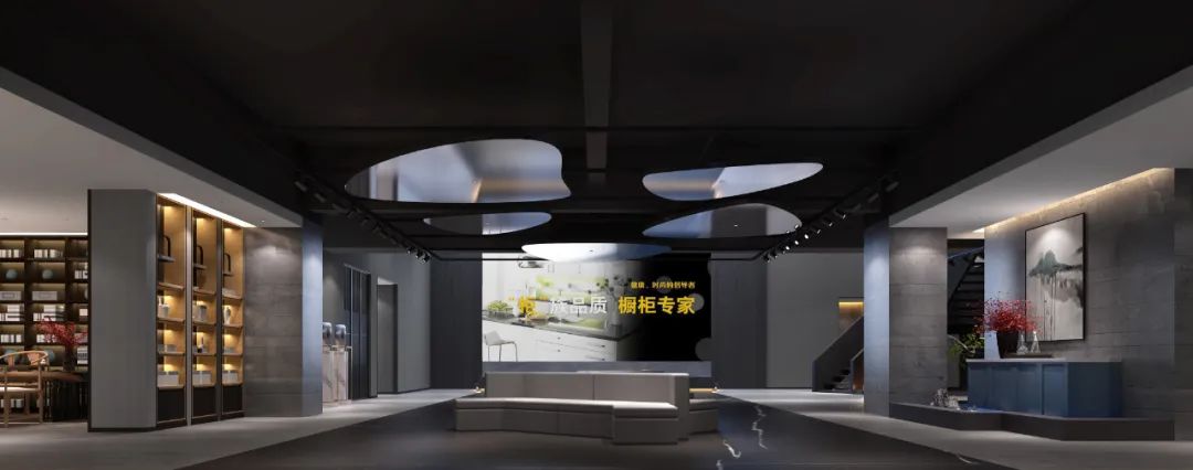 紫韩不锈钢厨柜生活馆 | 现代中式挑空展厅,演绎生活美学-24