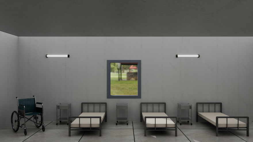 3D Hospital Architectural Visualization in Blender-16