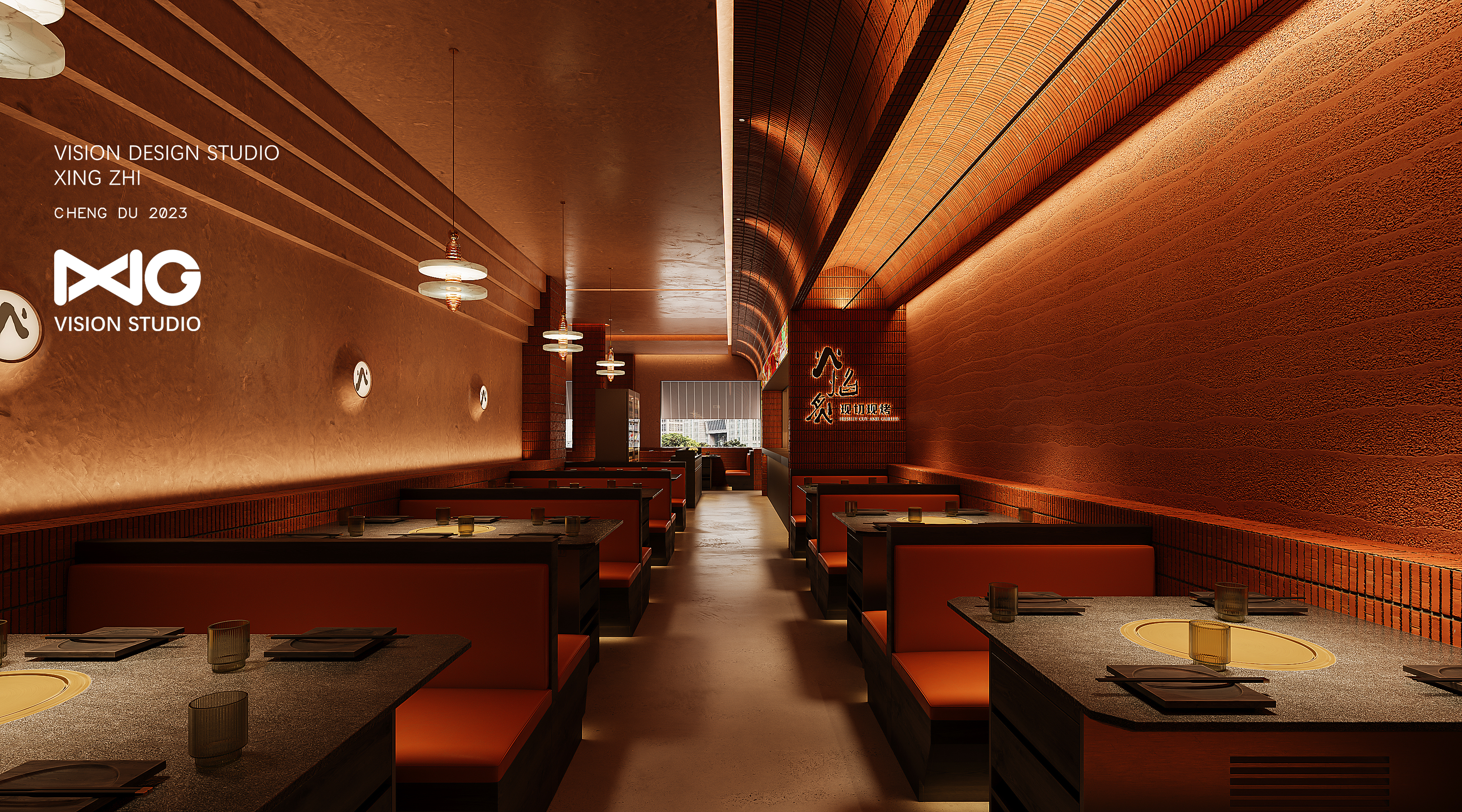 火焰炙烤肉餐饮商业空间表现丨行之表现工作室-12