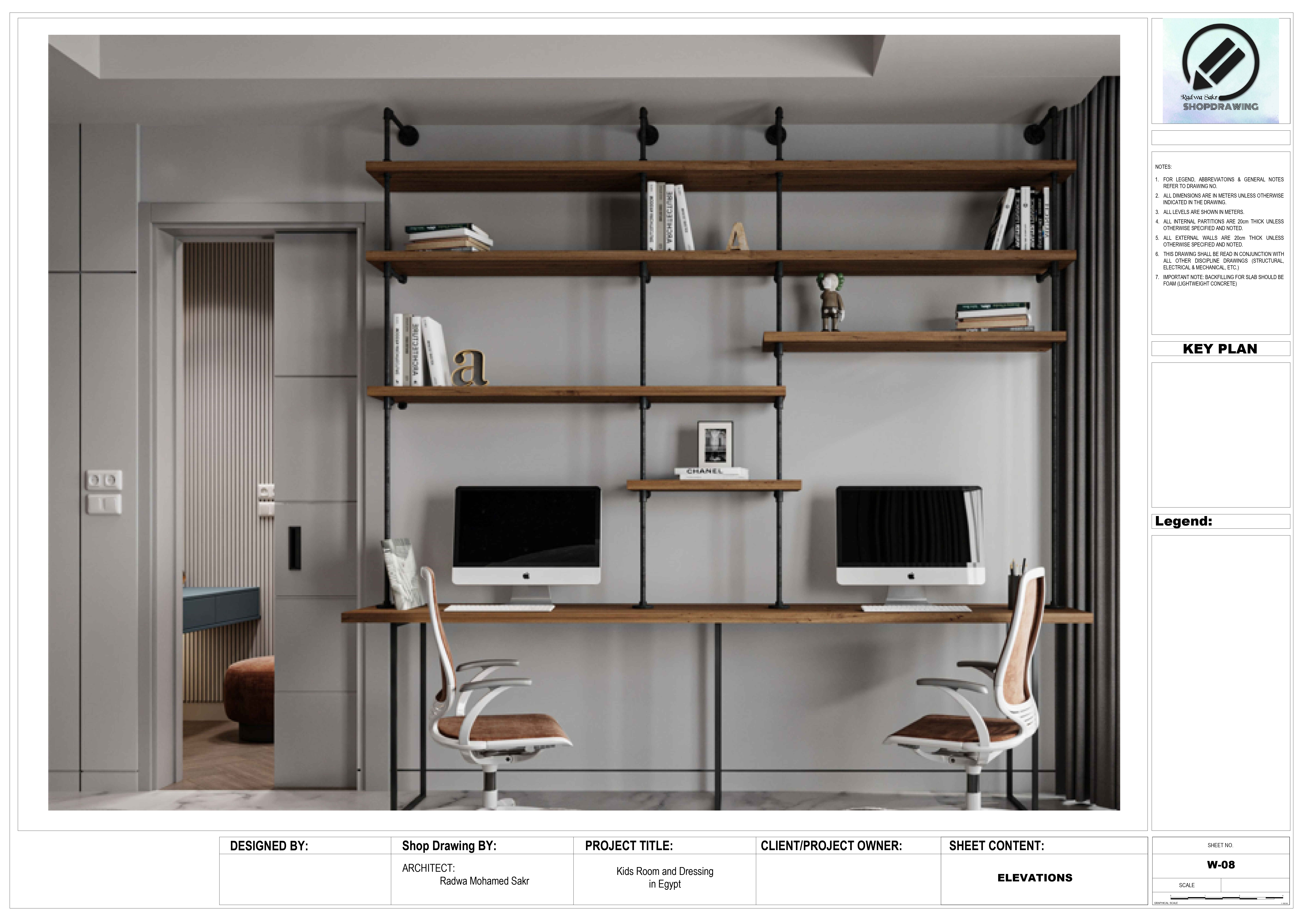 Shop Drawing For kids Room-16