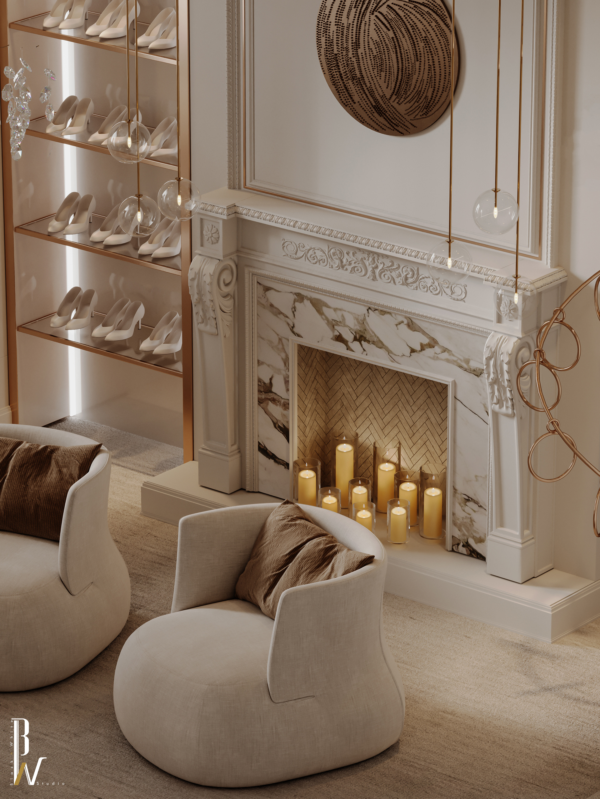 Bridal Atelier Interior（婚纱工作室室内）丨Black N White-9